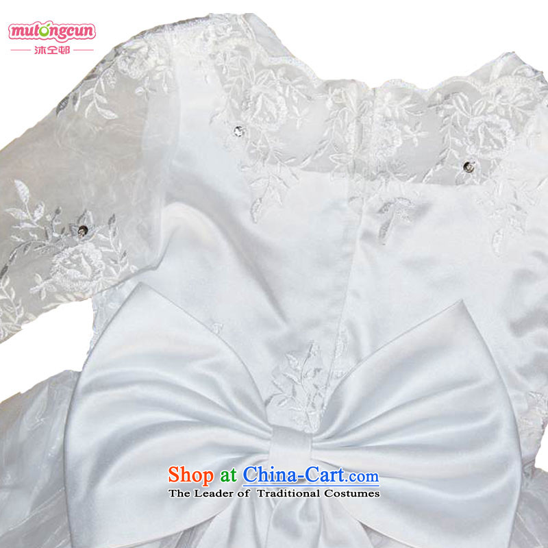 Bathing in the estate of the colleagues of the girl child upscale Flower Girls skirt children dress princess skirt tail wedding dress warmly welcomes 140cm, 201 Estate Shopping on the Internet has been pressed.