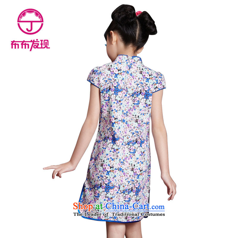 The Burkina found the spring girls qipao costumes parent-child replacing stamp short-sleeved qipao S3141358 light violet 160 yards, floral cloth cloth found JOY (DISCOVERY) , , , shopping on the Internet