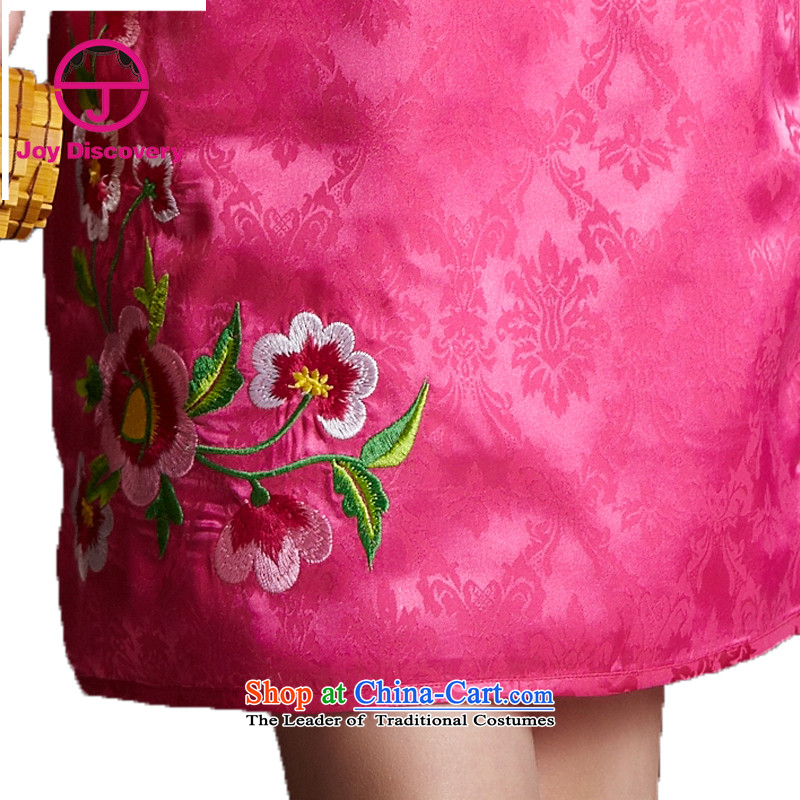 The Burkina ethnic characteristics of children's wear found embroidered short sleeves cheongsam. Long girls show services 160 yards, S3141363 pink, discovery (JOY DISCOVERY shopping on the Internet has been pressed.)