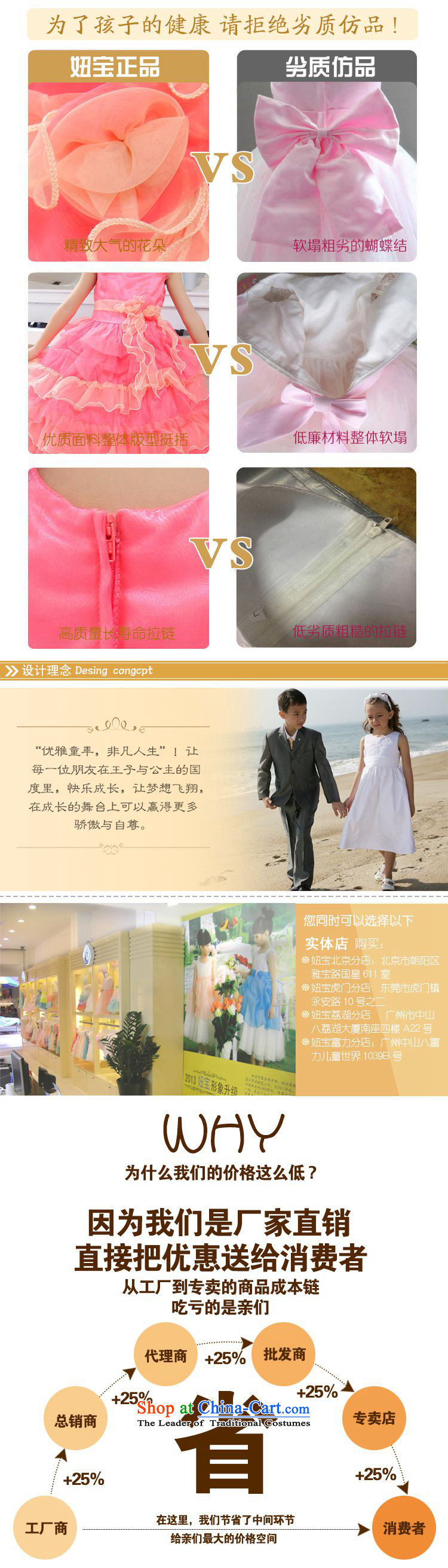 Tien Po NIMBLE upscale luxury children dress skirt princess skirt Flower Girls skirt wedding dress girls piano performances photography load under the auspices of birthday party gift clothing as figure 135cm photo, prices, brand platters! The elections are supplied in the national character of distribution, so action, buy now enjoy more preferential! As soon as possible.