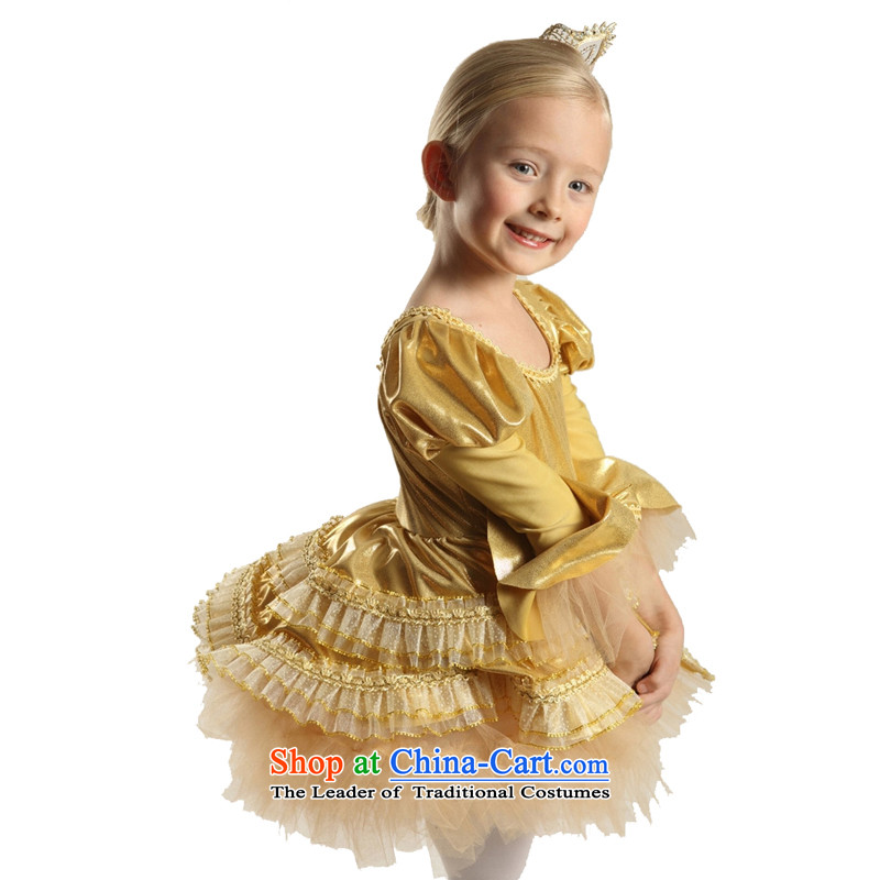 Adjustable leather case package dress princess skirt ballet skirt Flower Girls dress 185cm, gold-leather case package has been pressed shopping on the Internet