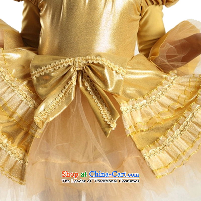 Adjustable leather case package dress princess skirt ballet skirt Flower Girls dress 185cm, gold-leather case package has been pressed shopping on the Internet