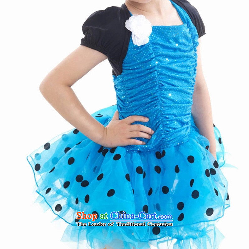 Adjustable leather case package service early childhood dance Latin dance skirt will blue 185cm, child-leather case package has been pressed shopping on the Internet