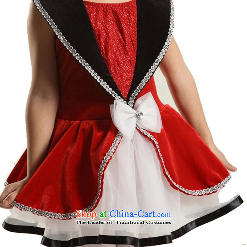 Adjustable leather case package children theatrical performances staged dress skirt girls princess skirt 185cm, red leather package has been pressed to online shopping