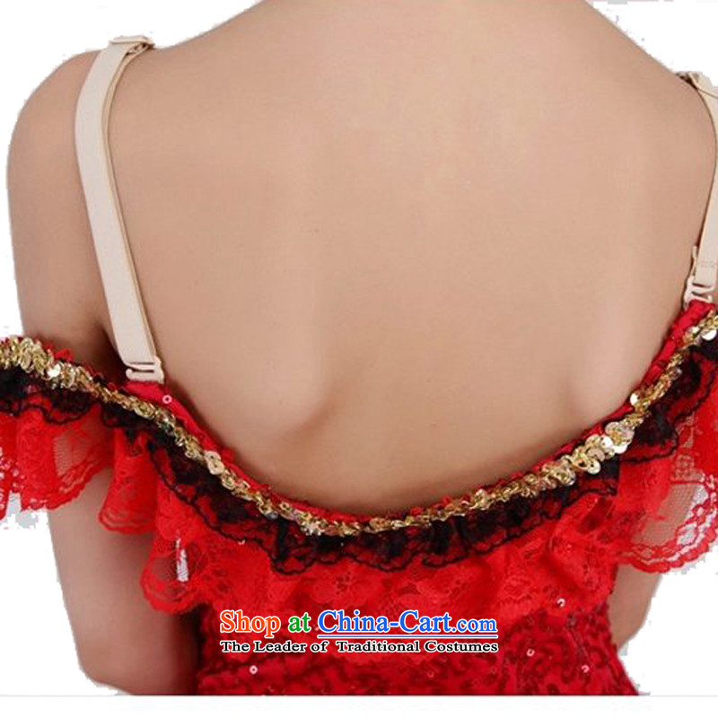 Adjustable leather case package game skirt exercise clothing stage costumes will dance skirt 185cm, red leather package has been pressed to online shopping