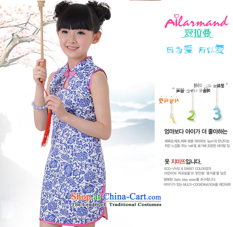 Love Rahman (ailamand) 2015 Summer new child qipao girls Tang dynasty princess skirt pure cotton Da Tong Zheng will dress cotton qipao blue 140 pictures, prices, brand platters! The elections are supplied in the national character of distribution, so action, buy now enjoy more preferential! As soon as possible.