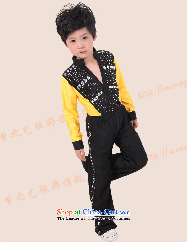 Dream arts children Latin dance wearing the new children's long-sleeved precisely Dance Dance males and services for summer clothing on chip boy MZY-00218 black yellow 130 pictures, prices, brand platters! The elections are supplied in the national character of distribution, so action, buy now enjoy more preferential! As soon as possible.