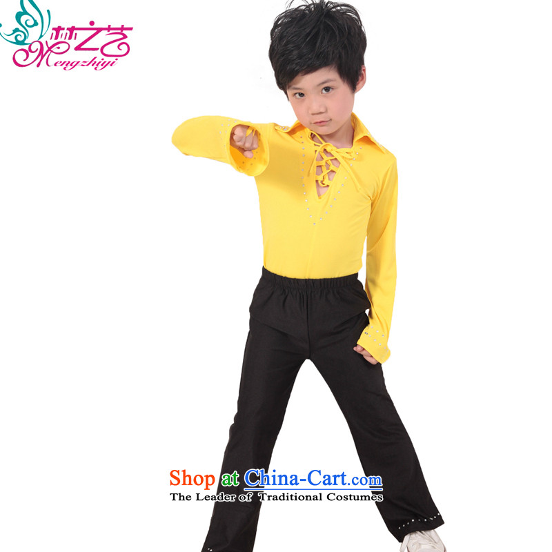 The Dream of the child will celebrate arts new child Latin dance wearing long-sleeved men on summer early childhood services dance piece boy MZY-0217 yellow 140 dream arts , , , shopping on the Internet