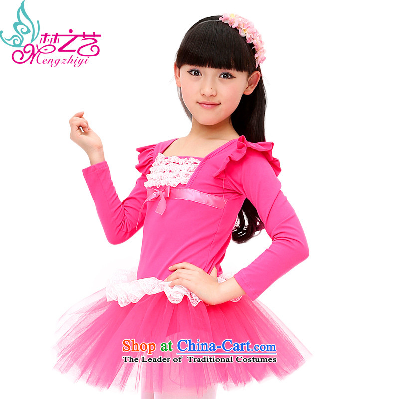 The Dream Children Dance arts services girls children dance clothing exercise clothing ballet skirt dress of children's wear long-sleeved red 140 in MZY-0173 too small a code. It is recommended that a large number of the concept of the Dream Arts , , , sh