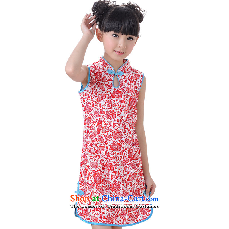 Love Rahman 2015 Summer children's wear new child qipao girls Tang dynasty princess skirt owara guzheng red qipao 120 Will Love Rahman shopping on the Internet has been pressed.
