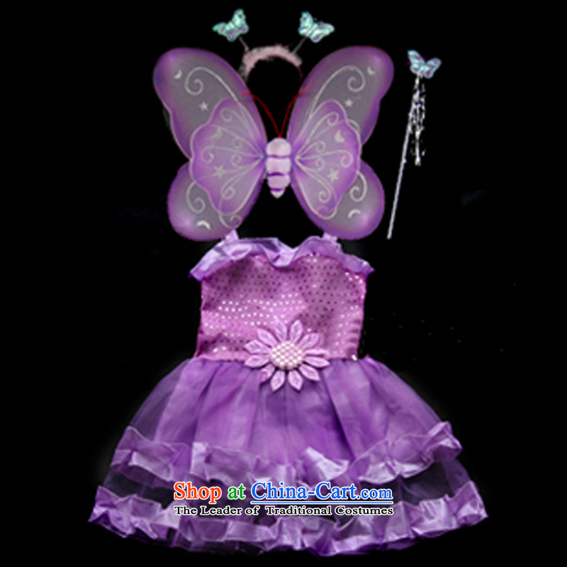 Children's Clothing Halloween costumes children dance skirt butterfly wings 4 piece set the stage props 110-120XL RED, Dream Arts , , , shopping on the Internet