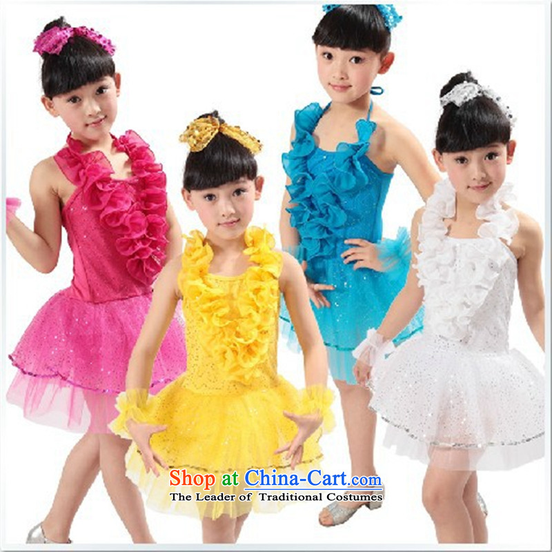 The butterfly house will show a kindergarten children serving Stage Costume 61 children costumes modern Latin Dance Dance skirt Blue House, Butterfly , , , 160 shopping on the Internet