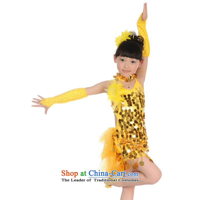 Adjustable leather case package children Latin dance performances to red 150cm, skirts and leather case package has been pressed shopping on the Internet