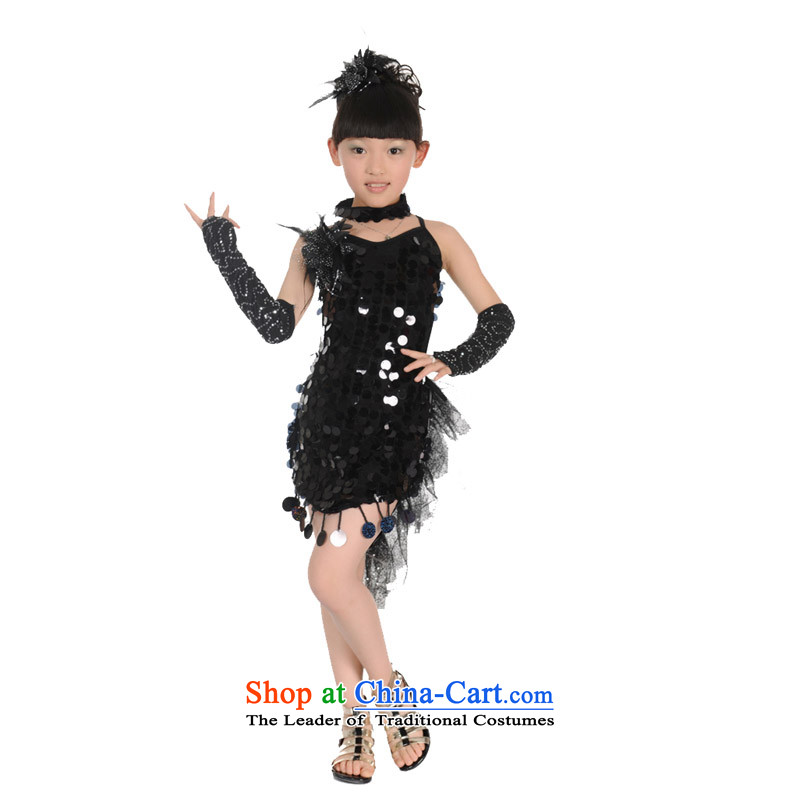 Adjustable leather case package children Latin dance performances to red 150cm, skirts and leather case package has been pressed shopping on the Internet