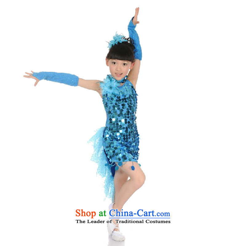 Adjustable leather case package children Latin dance performances to red 150cm, skirts and leather case package has been pressed shopping on the Internet