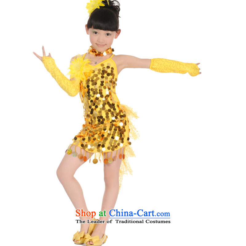 Adjustable leather case package children Latin dance performances to red 150cm, skirts and leather case package has been pressed shopping on the Internet