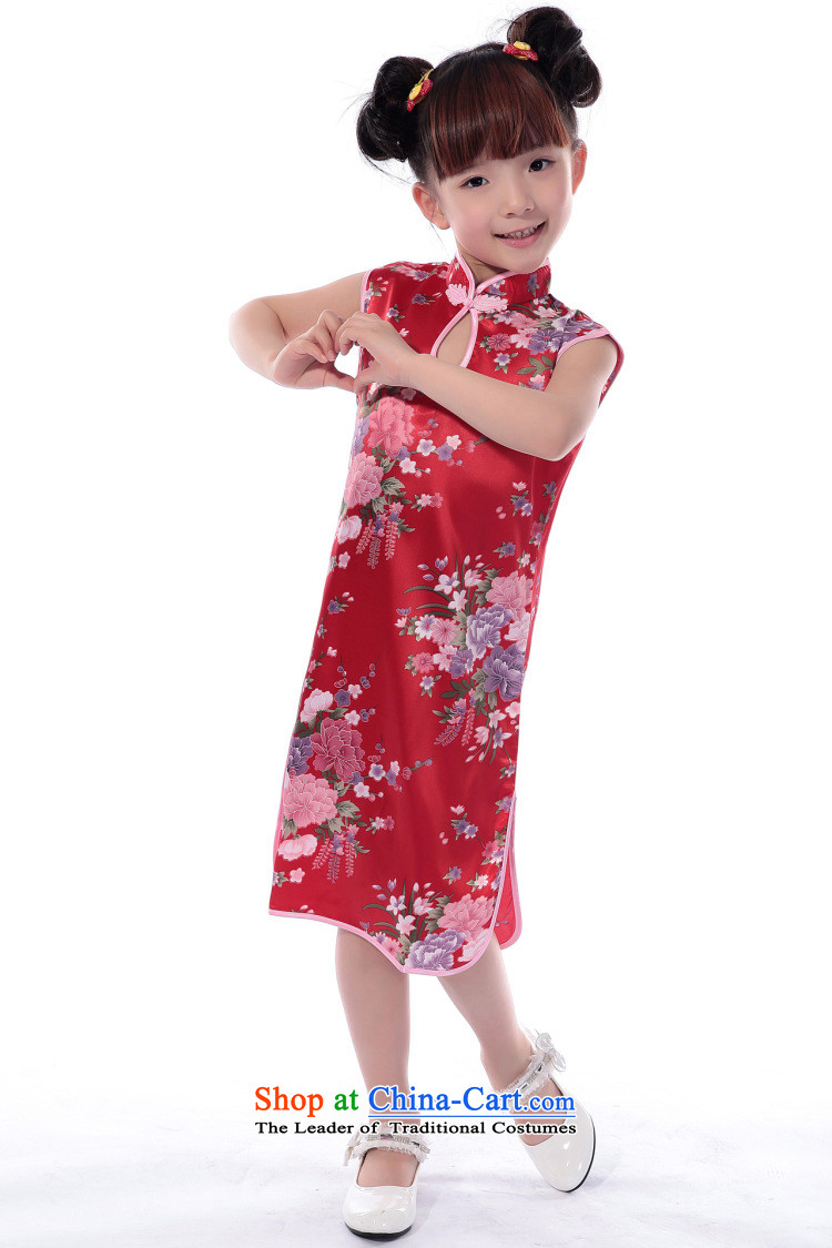 It new summer stylish girl children wearing dresses of small and medium-sized sleeveless small cheongsam Tang dynasty national costumes - 4 big white spend 10 pictures, prices, brand platters! The elections are supplied in the national character of distribution, so action, buy now enjoy more preferential! As soon as possible.