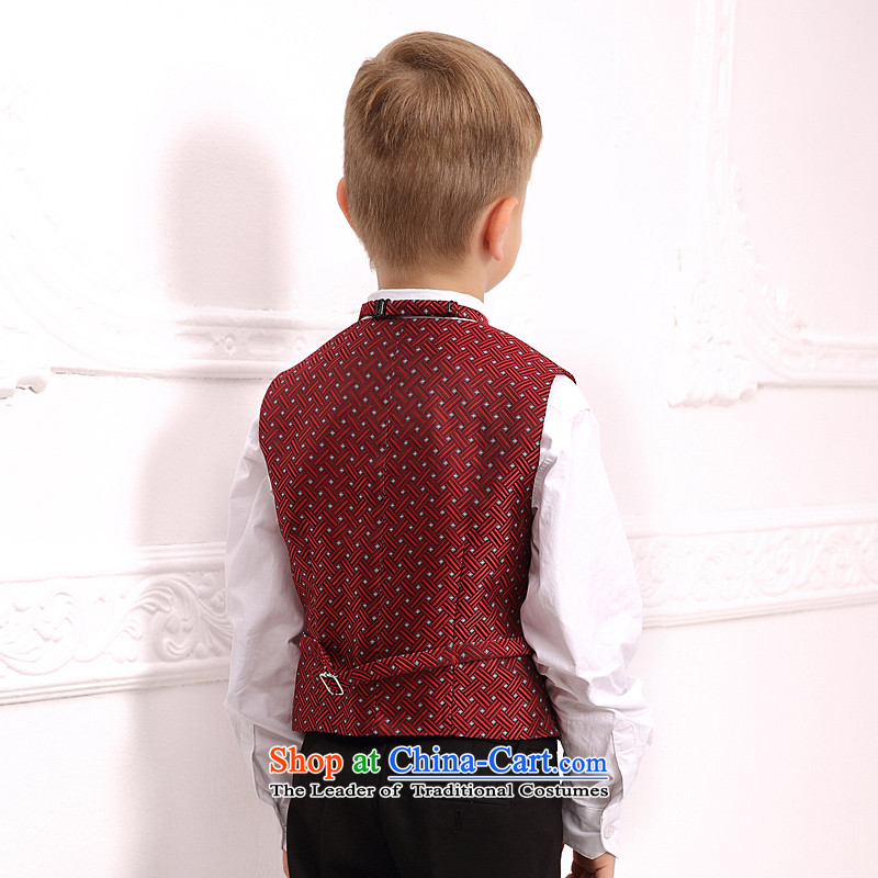 In accordance with the Korean version of land picking children sets autumn, a new package boy children's wear suits performances take dress uniform deep red 140 Land (liancaiyi picking) , , , shopping on the Internet