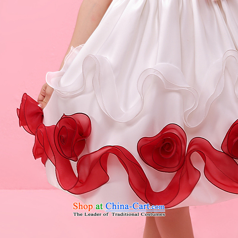 In accordance with the 2015 Land picking summer new girls skirts of children and of children's wear dresses skirts Korean Princess Princess dress Red Concert + White 120 (liancaiyi land picking) , , , shopping on the Internet