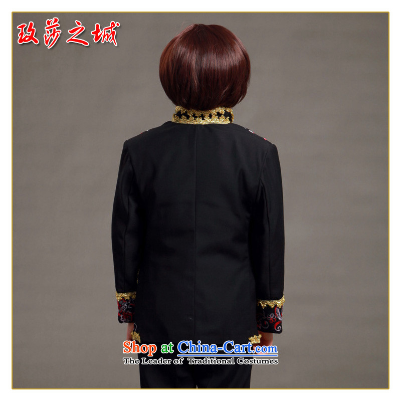 Classic Children & Exp vest embroidery style wedding flower Girls Boys clothing student LED shows the black clothes can embroider tailored black spot in 6234 150 (city of Windsor in , , , shopping on the Internet