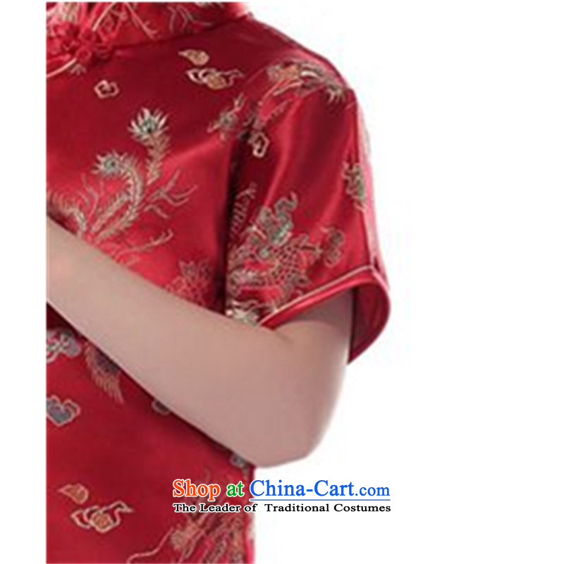 Carl Bildt population summer trendy new products is pressed to collar embroidered dragon WNS/ Tang dynasty children small cheongsam # 4, Carl Bildt population has been pressed mauve shopping on the Internet