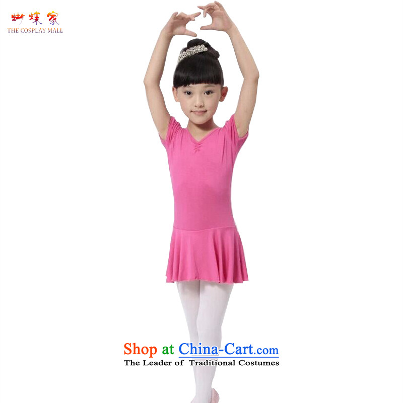 Butterfly children exercise clothing girls ballerina costumes of Red 160