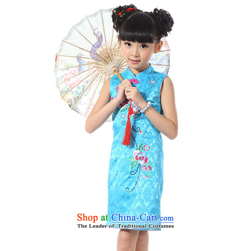 The Burkina found new summer 2015 girls China wind embroidered dress girls dresses of qipao red 160, discovery (JOY DISCOVERY shopping on the Internet has been pressed.)
