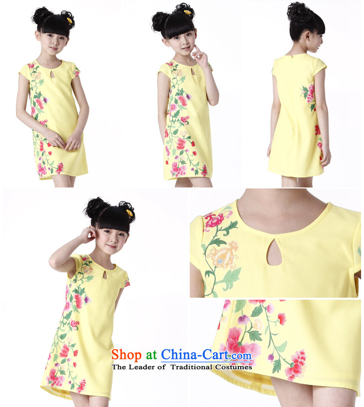 The Burkina found the new nation 2015 Summer winds of children's wear women's dresses round-neck collar short sleeve in long cheongsam dress white 160 pictures, prices, brand platters! The elections are supplied in the national character of distribution, so action, buy now enjoy more preferential! As soon as possible.