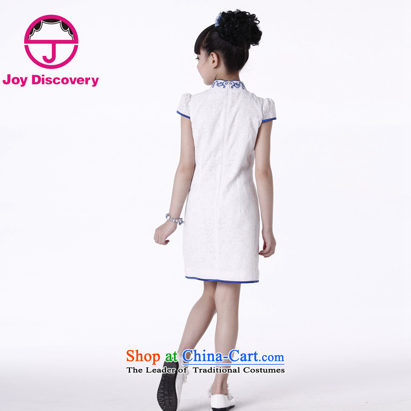 The Burkina found ethnic Children Summer 2015 new embroidery Tang dynasty children qipao porcelain girl children's wear dresses , 160 white discovery (DISCOVERY) , , , JOY shopping on the Internet