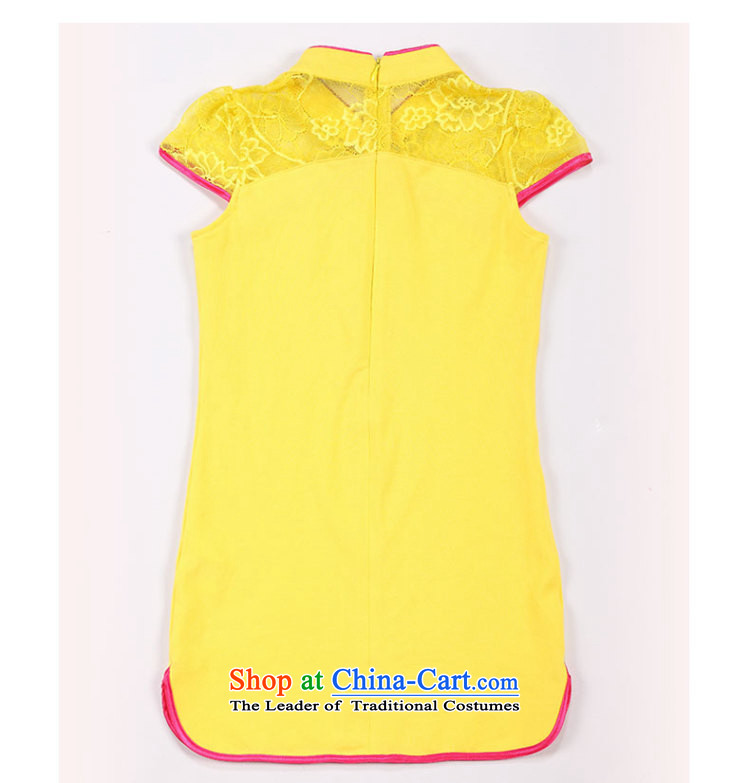 The cloth for summer 2015 found new Children Summer dresses girls dresses knocked color stitching cheongsam dress yellow pre-sale prices of pictures, 160, brand platters! The elections are supplied in the national character of distribution, so action, buy now enjoy more preferential! As soon as possible.