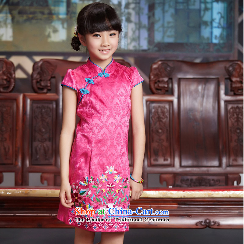 The Burkina found 2015 original national children's wear Women's Apparel embroidery wind qipao owara Tang Dynasty Show service pack parent-child rose 140 bu-bu discovery (JOY DISCOVERY shopping on the Internet has been pressed.)