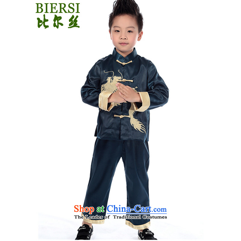 Carl Bildt population summer trendy new products collar embroidery stitching color children Tang Dynasty Package LGD_X1020_ Navy Blue 8