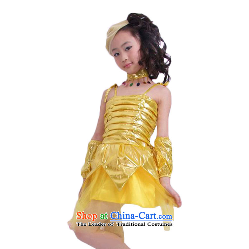 Early childhood dance performances costumes children serving girls dress Shao Er Lotus skirt dress princess TZ5108-0100 skirt yellow (L)110CM,POSCN,,, shopping on the Internet
