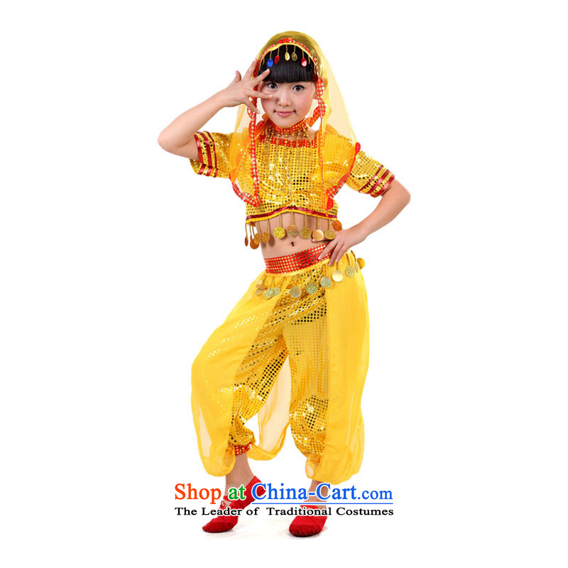 Indian dance performances services for children with clothing folk dance performances to girls Belly Dance Dance services TZ5108-0094 Services Xinjiang yellow 120CM(L),POSCN,,, shopping on the Internet