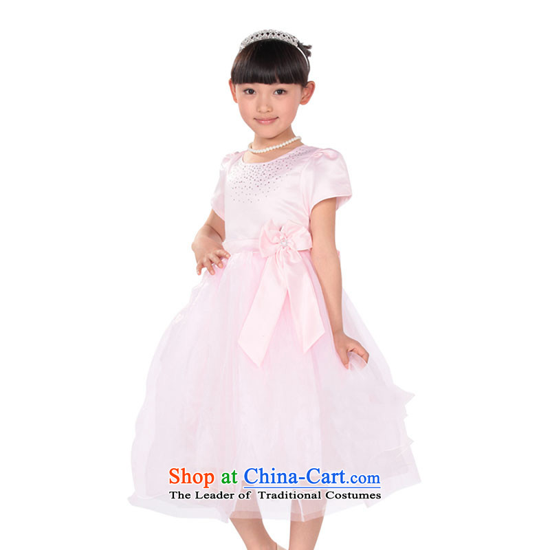 The age of dress skirt Flower Girls dress children princess skirt wedding dress bon bon skirt girls costumes TZ5108-0092 pink L