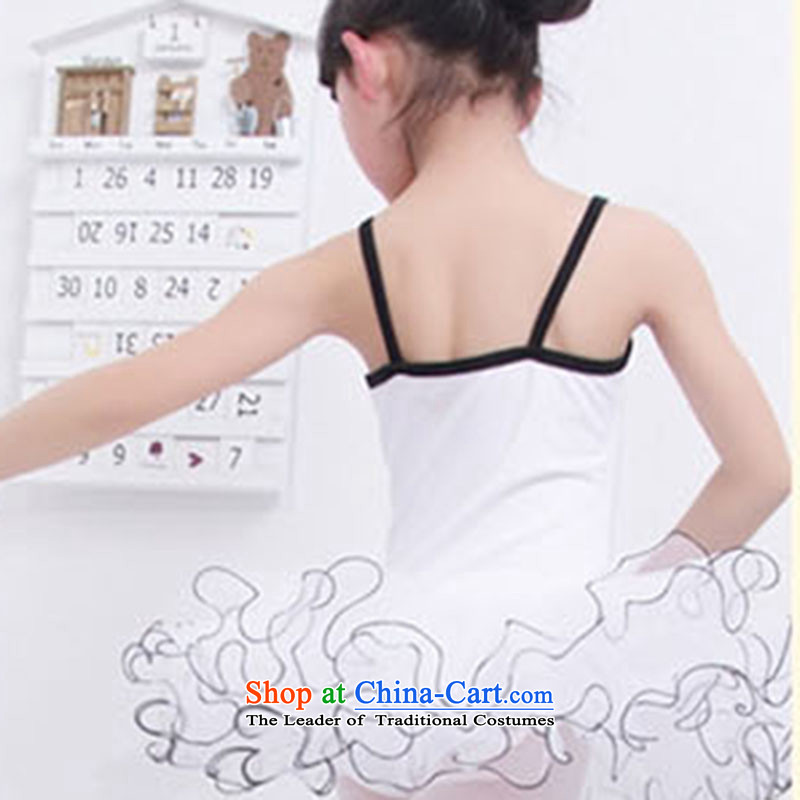 The Korean version of the upscale children ballet skirt girls dancing skirt summer exercise clothing will dance services TZ5108-0075 cotton white slips 110CM,POSCN,,, shopping on the Internet