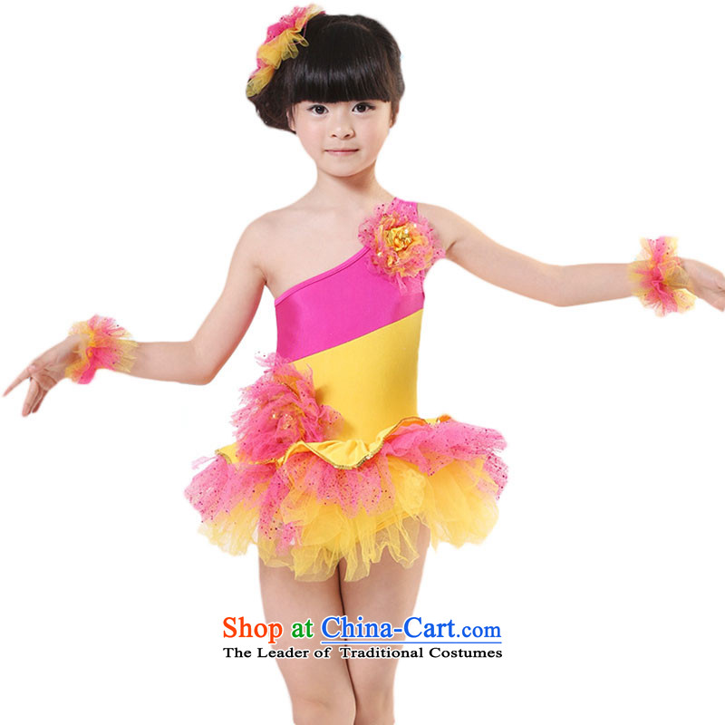 Children Dance services practice suits girls Latin dance skirt will?TZ5108-0006?Coco Lee Red?140cm