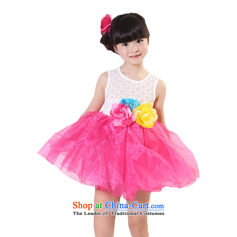 The girl child skirt vest skirt dance skirt Bora Bora dresses TZ5108-0002 Coco Lee Red 150CM,POSCN,,, shopping on the Internet