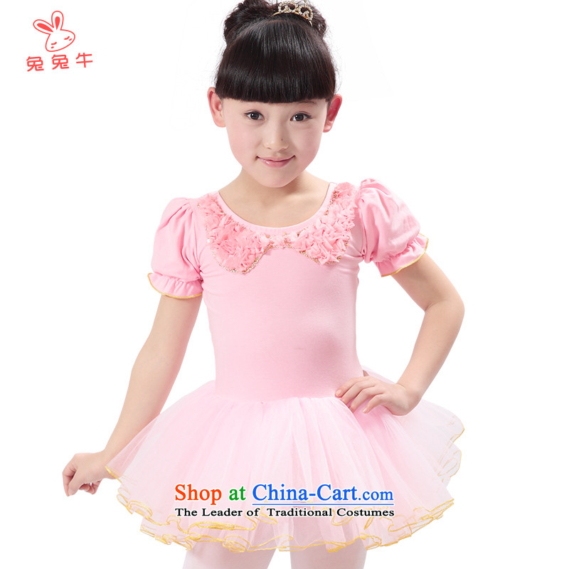 Rabbit and Ngau Chau New, children dance wearing girls exercise clothing early childhood ballet performances dress G12 pink and cattle and 160 long-sleeved shopping on the Internet has been pressed.