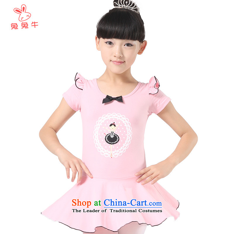 The United States and the 2014 autumn load new cattle, girls serving short-sleeved children dance exercise clothing fly cuff fine dress G41 Purple and cattle and 150, , , , shopping on the Internet