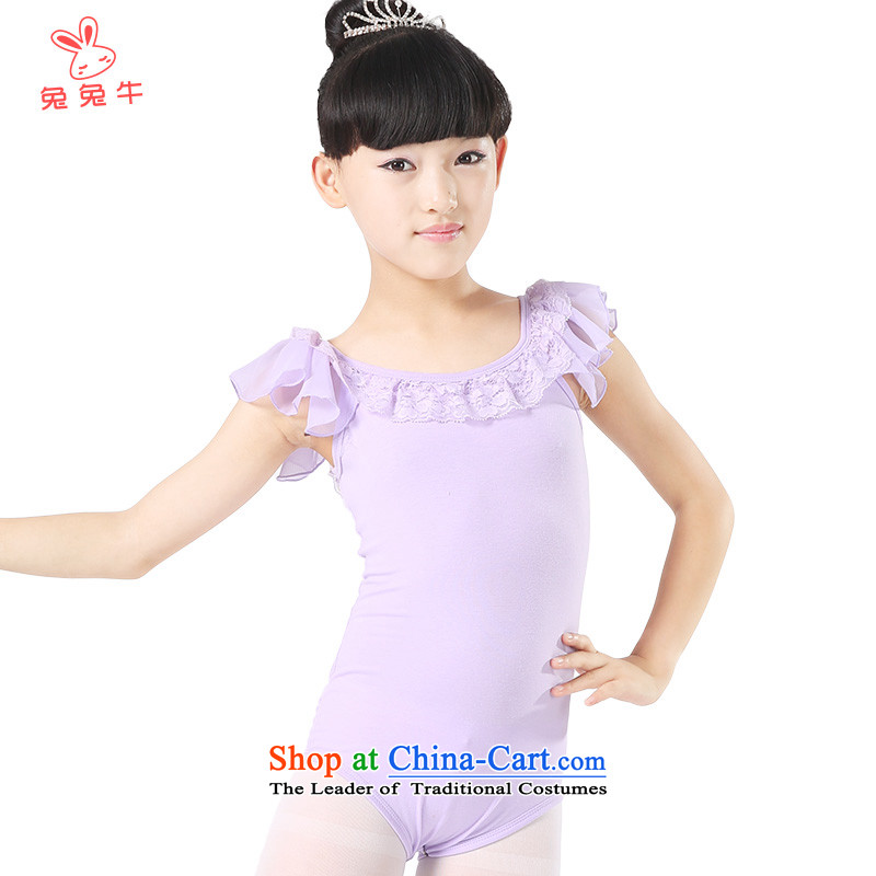 Rabbit and Ngau Chau New) girls dance performance appraisal services straps dancing skirt children exercise clothing G43 Purple and cattle and 150, , , , shopping on the Internet