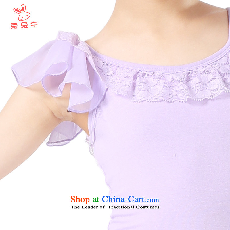 Rabbit and Ngau Chau New) girls dance performance appraisal services straps dancing skirt children exercise clothing G43 Purple and cattle and 150, , , , shopping on the Internet