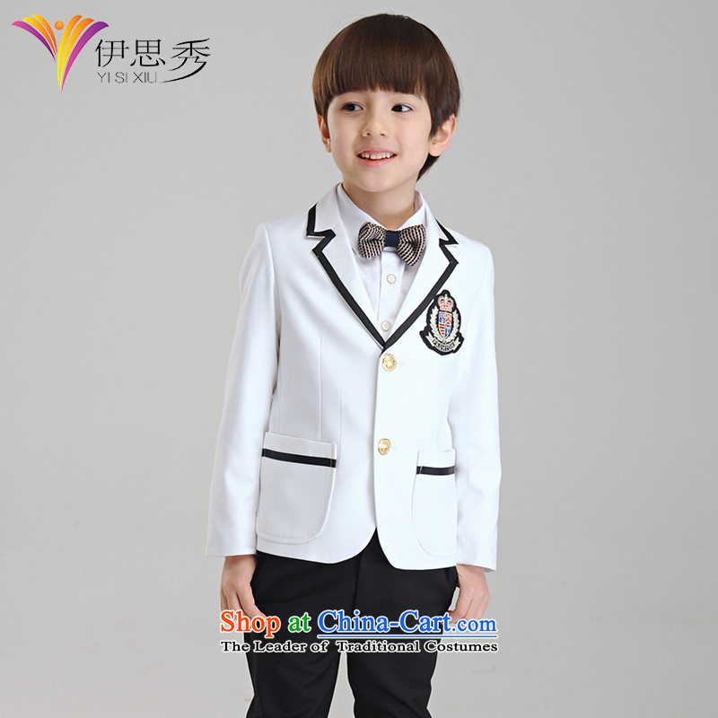 The league-soo children high-end business suit dress kit flower girl children dress preppy moderator dress costumes children's apparel dress white X0990 5 piece 120 league-soo (yisixiu) , , , shopping on the Internet