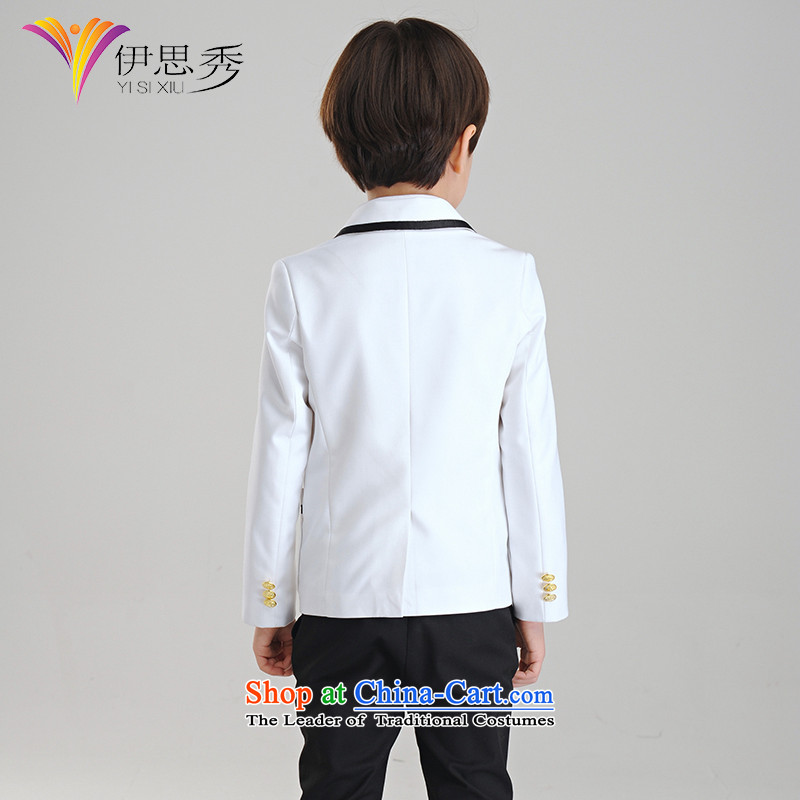 The league-soo children high-end business suit dress kit flower girl children dress preppy moderator dress costumes children's apparel dress white X0990 5 piece 120 league-soo (yisixiu) , , , shopping on the Internet