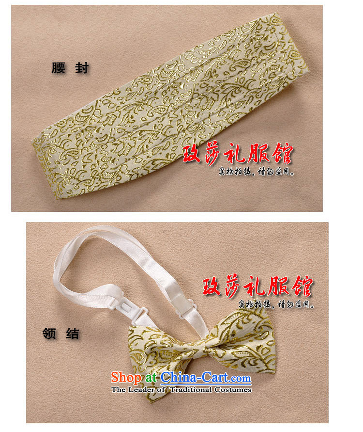 Upscale Male dress flower girl children's clothing students erhu performance package gold embroidery Chinese collar atmosphere of one of the white mylar tailor-make white 150 (SPOT) Picture, prices, brand platters! The elections are supplied in the national character of distribution, so action, buy now enjoy more preferential! As soon as possible.