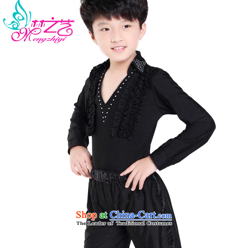 A dream of a dream arts children arts Latin dance wearing long-sleeved boy Latin dance service kit children serving Latin male spring 2015 new children will black 140 small recommends the purchase of a large number of dream arts , , , shopping on the Inte