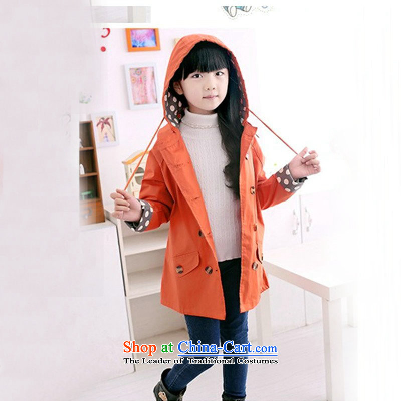 Children's wear girls lint-free thick wild Long Hoodie new Korean children's clothes CUHK child cardigan jacket Orange 160 yards, Yoga (VINIKAVEN) , , , shopping on the Internet