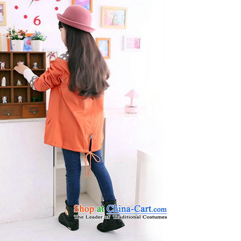 Children's wear girls lint-free thick wild Long Hoodie new Korean children's clothes CUHK child cardigan jacket Orange 160 yards, Yoga (VINIKAVEN) , , , shopping on the Internet