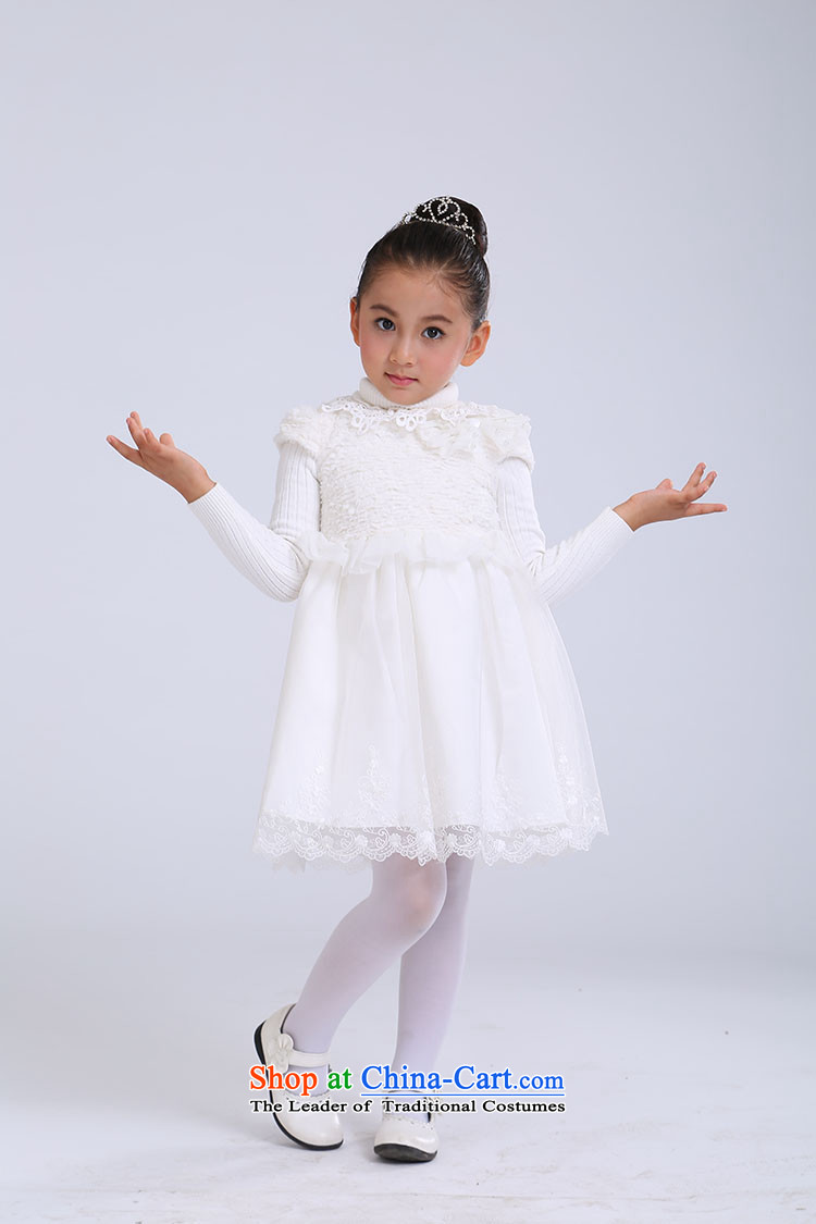 Tien Po 2014 autumn and winter new Korean girls princess dress skirt children wedding flower girls skirt bon bon skirt cake dance performance by performing under the auspices of piano skirt m White 135cm photo, prices, brand platters! The elections are supplied in the national character of distribution, so action, buy now enjoy more preferential! As soon as possible.