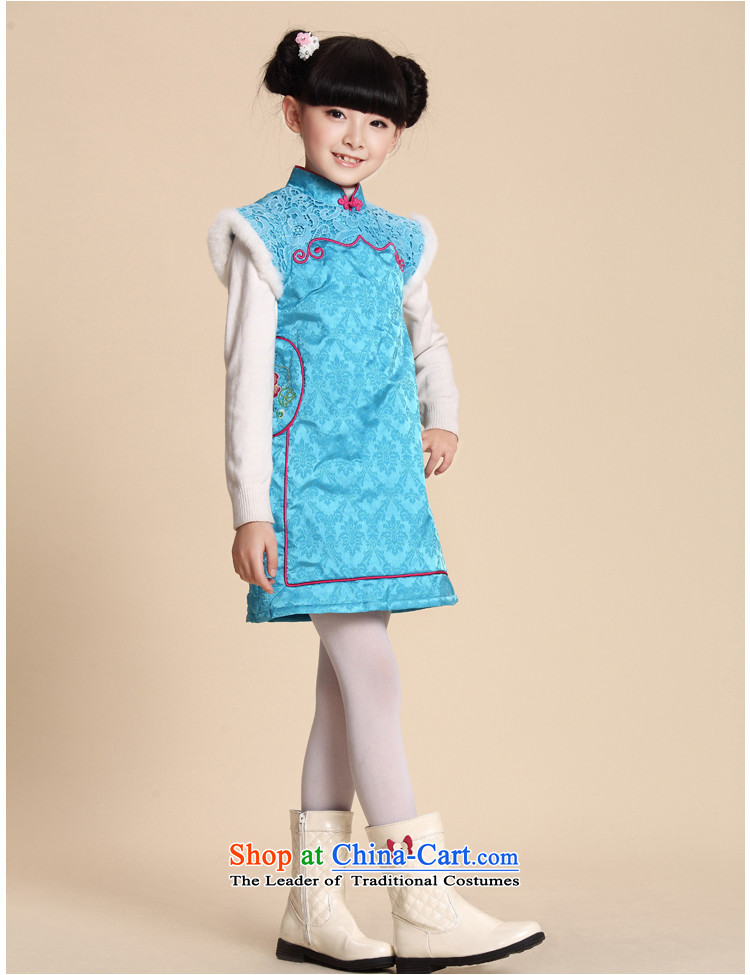 The Burkina found him 2015 autumn and winter new ethnic girls qipao rabbit hair sleeves wool stitching girls cheongsam blue 160 pictures, prices, brand platters! The elections are supplied in the national character of distribution, so action, buy now enjoy more preferential! As soon as possible.